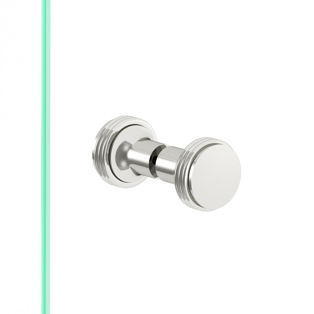 Colonial Bronze 377BB Round Back-to-Back Shower Door Knob Kit in Polished Nickel