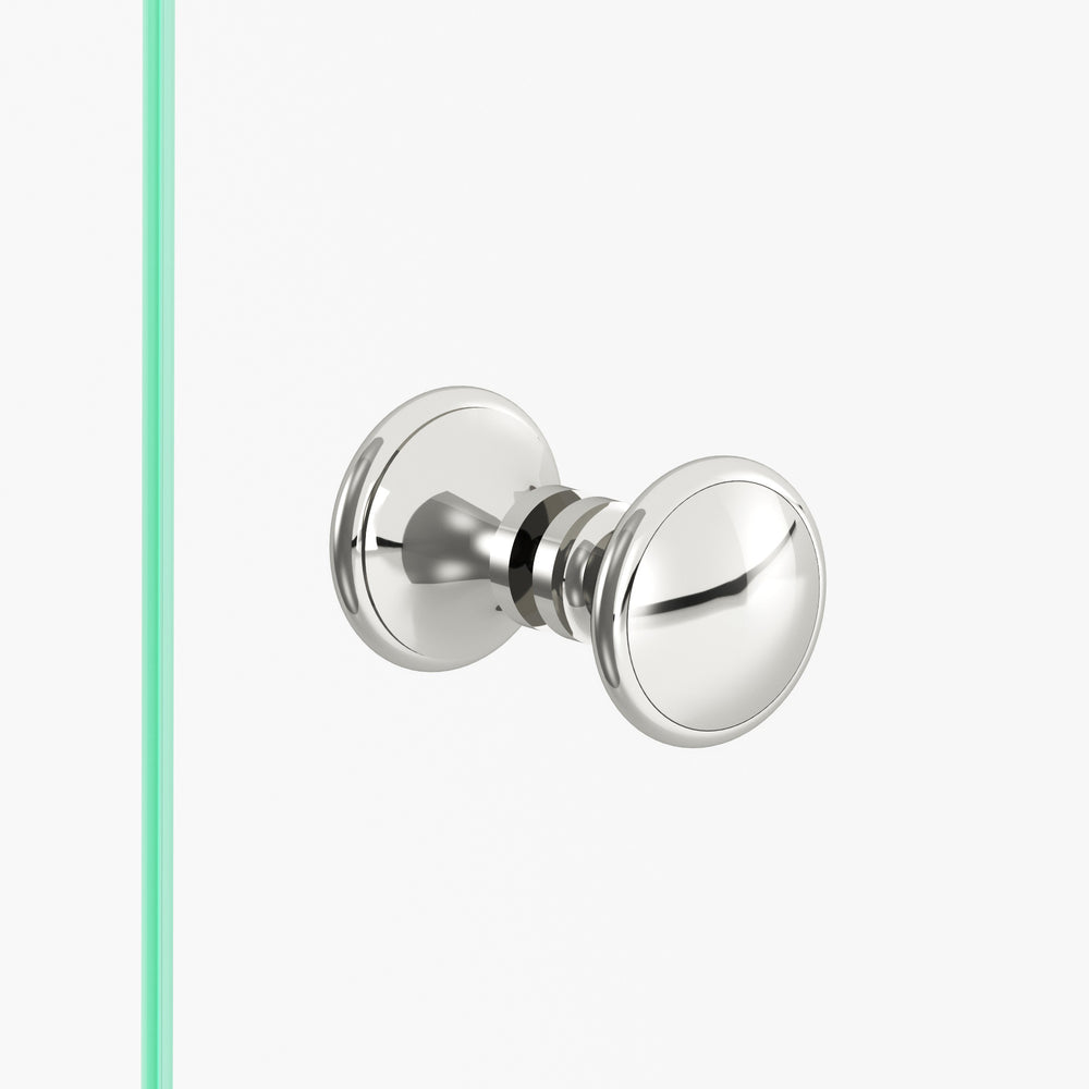 Colonial Bronze 378BB Round Back-to-Back Shower Door Knob Kit in Polished Nickel