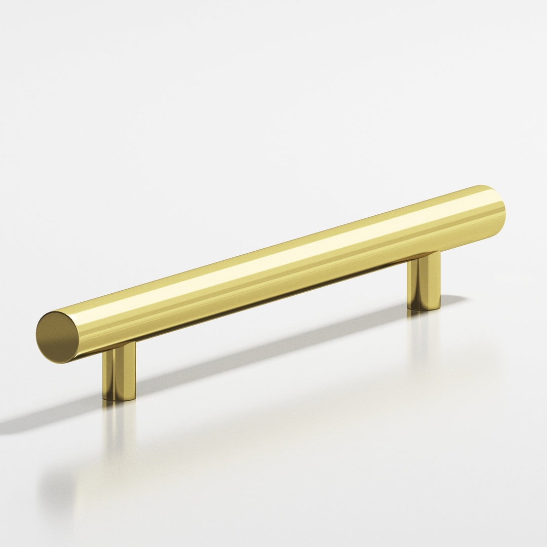 Colonial Bronze 243 Round Appliance Pull with straight posts in Unlacquered Polished Brass