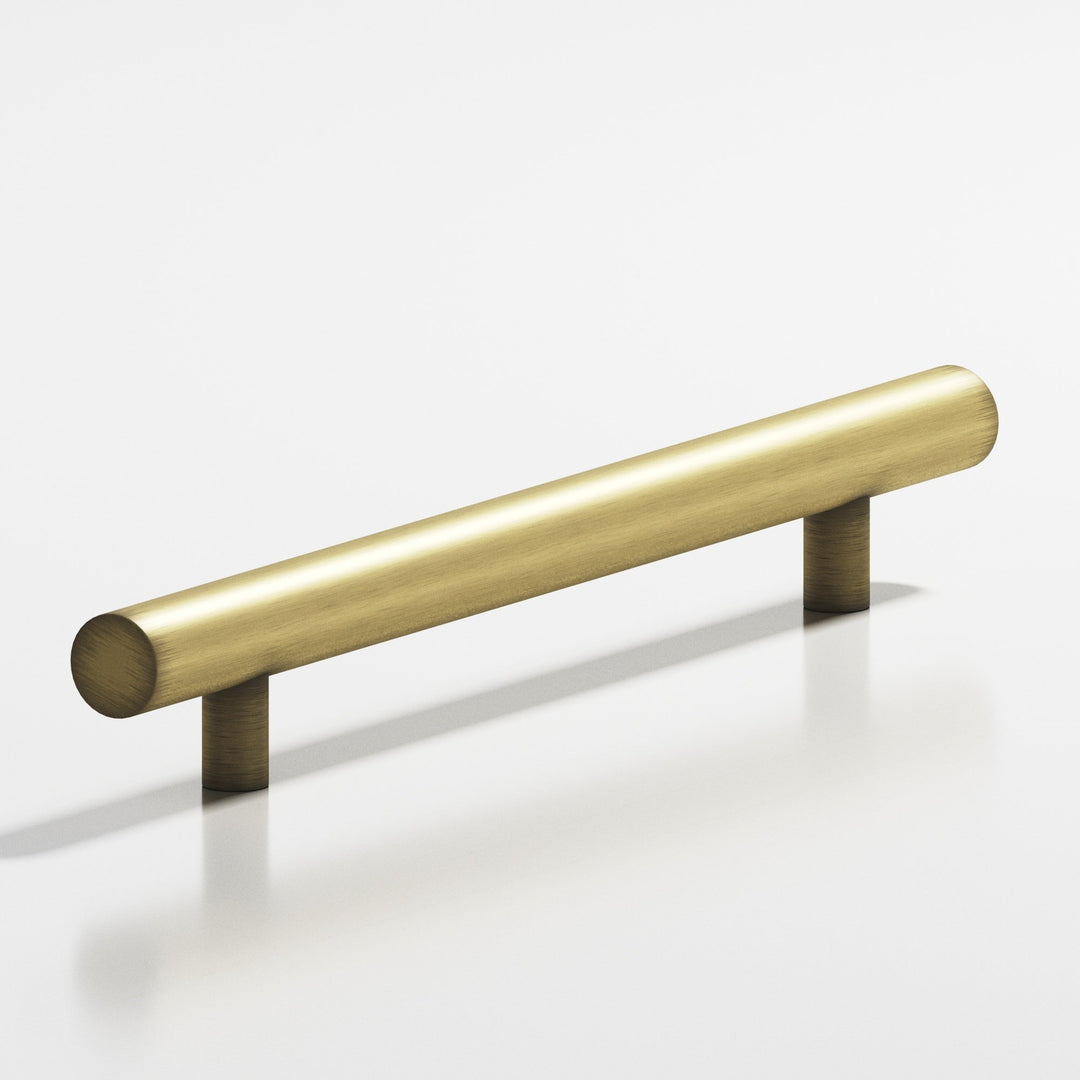 Colonial Bronze 847 Round Cabinet Pull with straight posts in Matte Antique Satin Brass