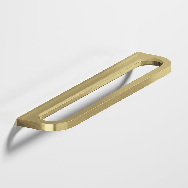 Colonial Bronze 881 Rounded front racetrack Cabinet Pull in Antique Brass