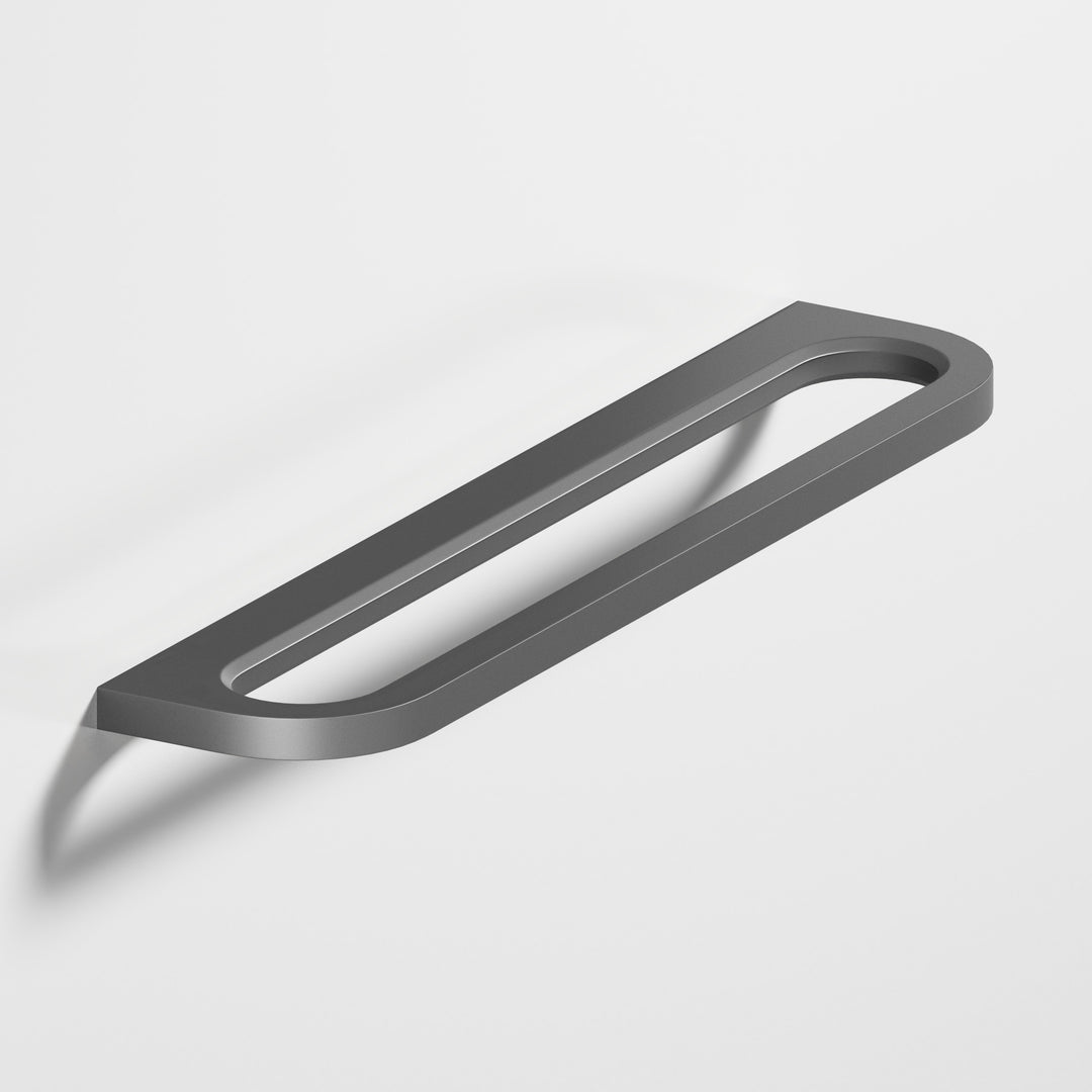 Colonial Bronze 882 Rounded front racetrack Appliance Pull in Matte Graphite