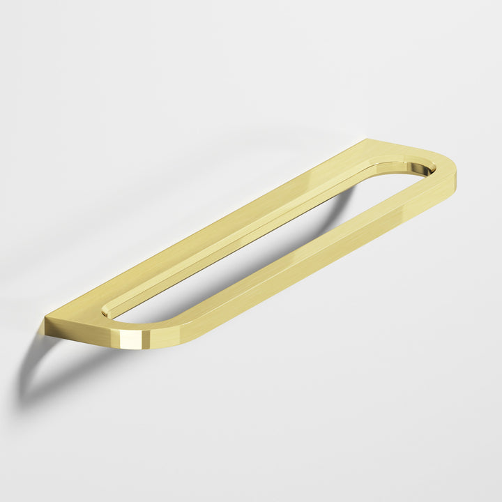 Colonial Bronze 882 Rounded front racetrack Appliance Pull in Unlacquered Polished Brass
