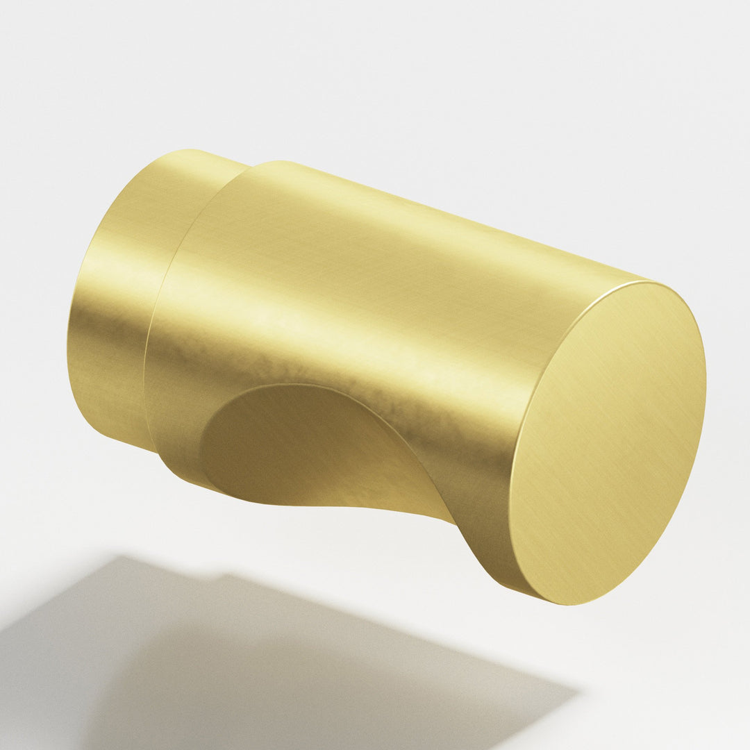 Colonial Bronze 146 Round Cabinet Knob in Matte Satin Brass