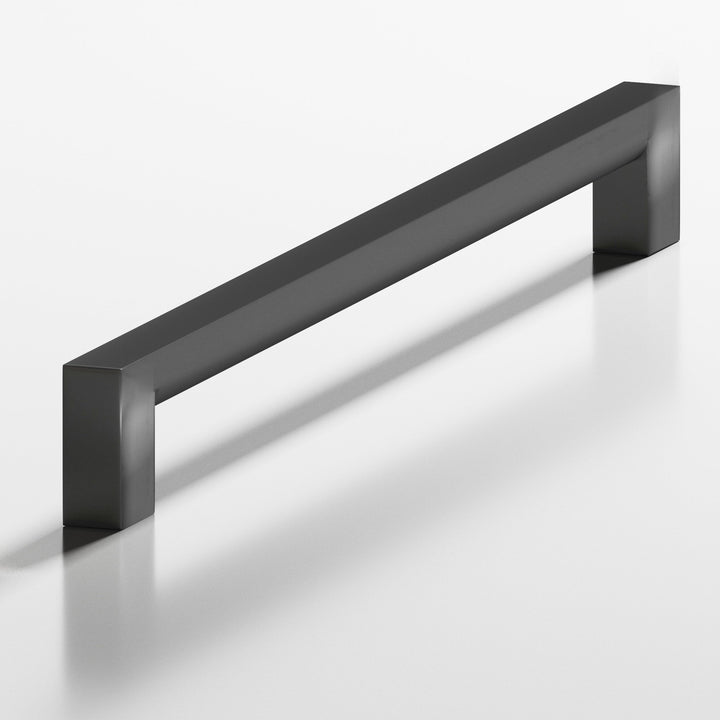 Colonial Bronze 844 Square Cabinet Pull with rounded back in Matte Graphite