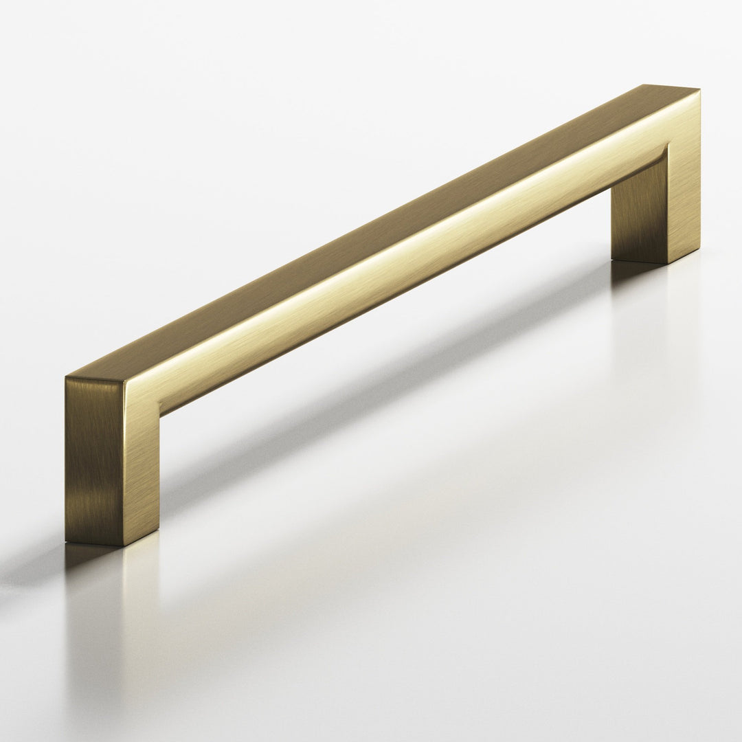 Colonial Bronze 745 Square Cabinet Pull with rounded back in Antique Brass