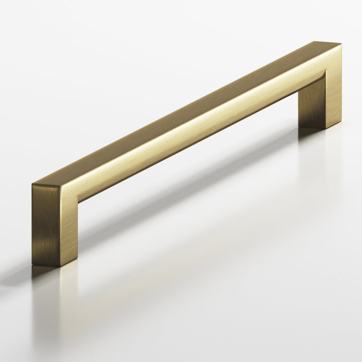 Colonial Bronze 844 Square Cabinet Pull with rounded back in Antique Brass
