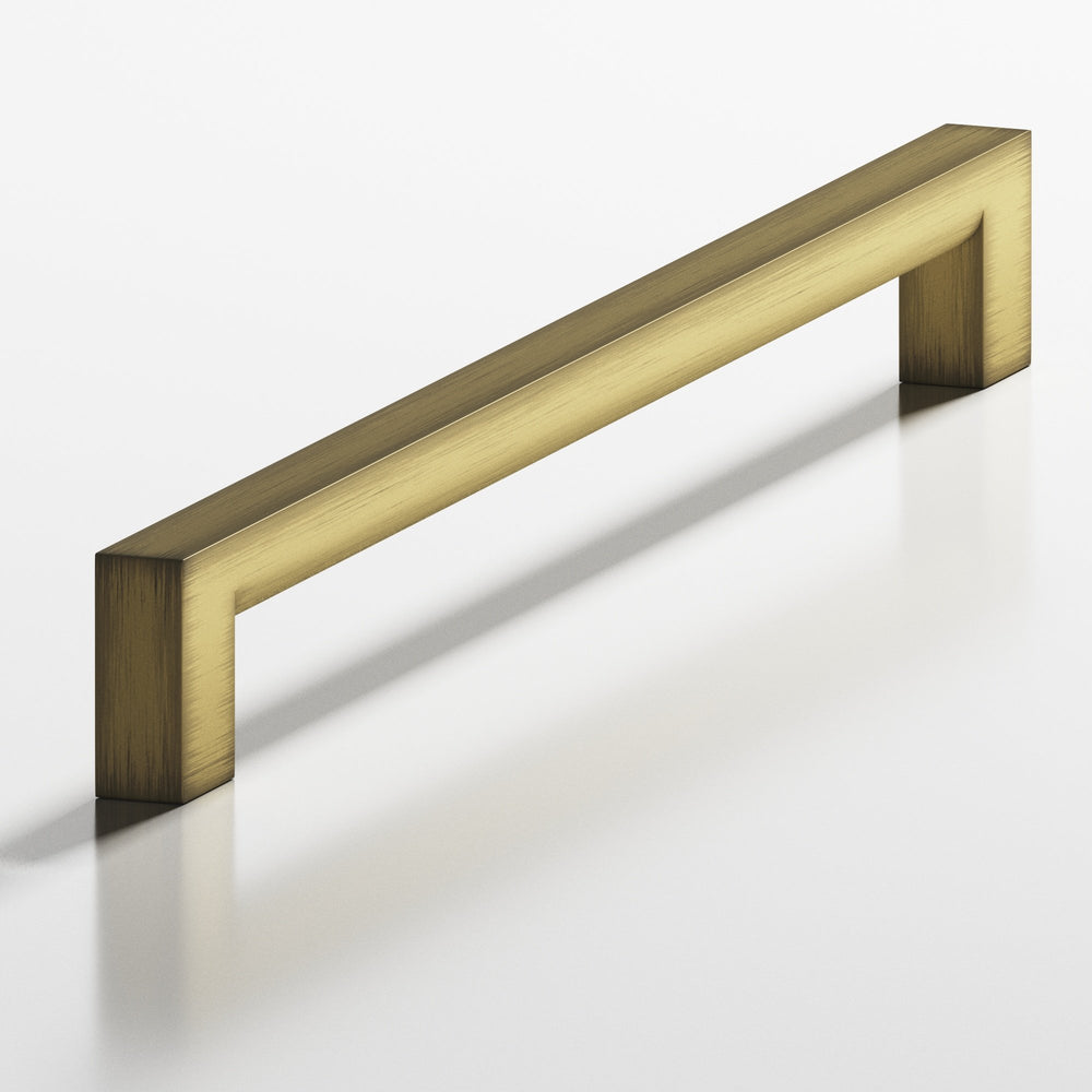 Colonial Bronze 745 Square Cabinet Pull with rounded back in Matte Antique Satin Brass