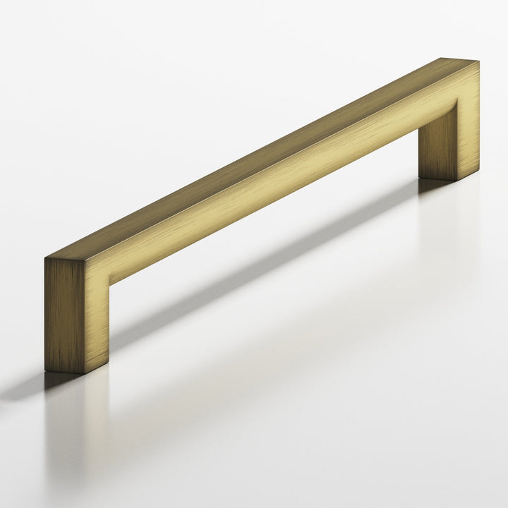 Colonial Bronze 844 Square Cabinet Pull with rounded back in Matte Antique Satin Brass