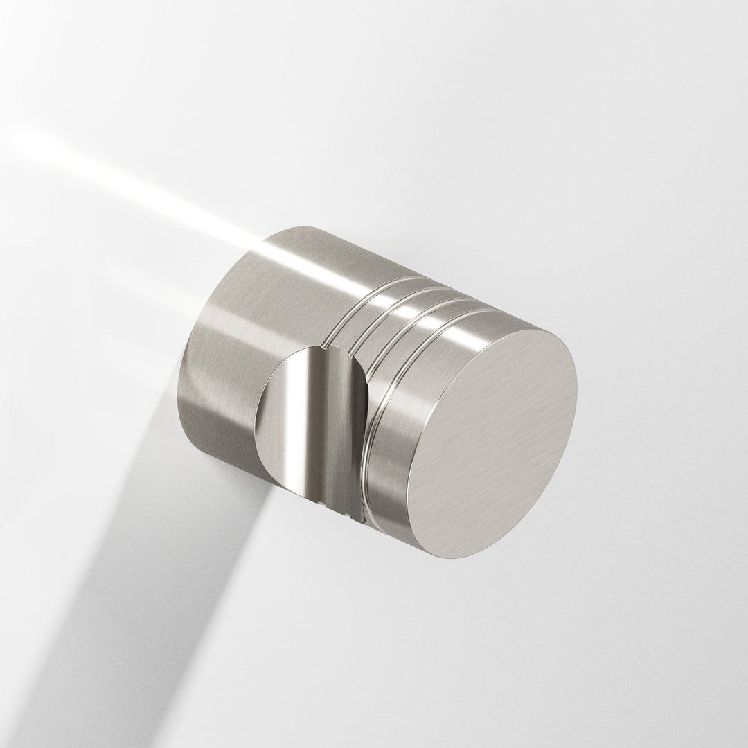 Colonial Bronze 105 Round grooved Cabinet Knob in Satin Nickel