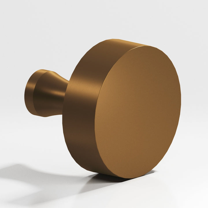 Colonial Bronze 112 Round Cabinet Knob with flared post in Matte Light Statuary Bronze