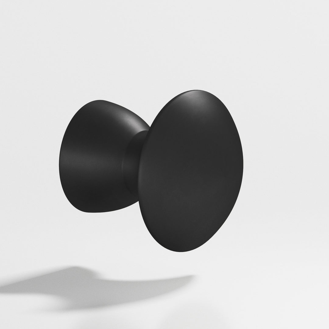 Colonial Bronze 117 Round Cabinet Knob in Matte Satin Black