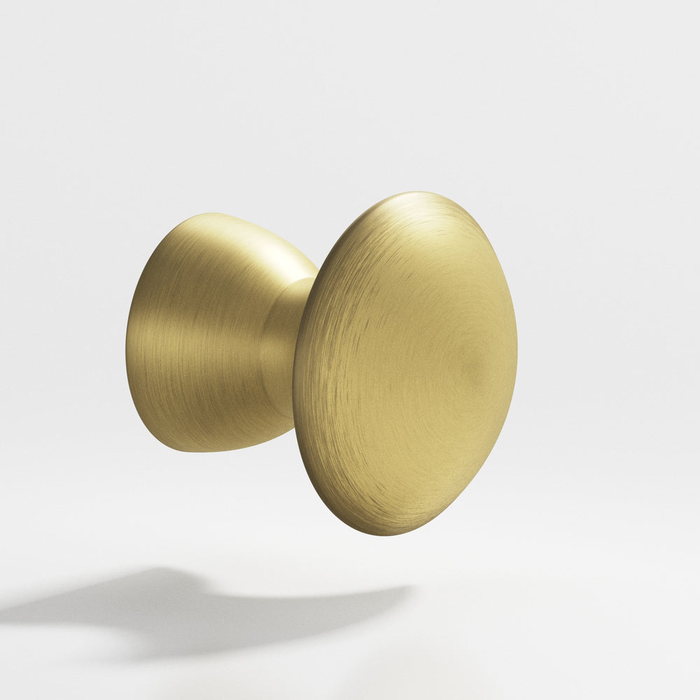 Colonial Bronze 118 Round Cabinet Knob in Matte Antique Satin Brass