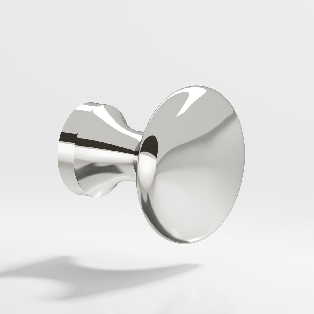 Colonial Bronze 115 Round Cabinet Knob in Polished Nickel