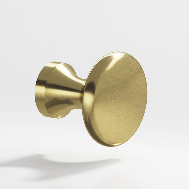Colonial Bronze 115 Round Cabinet Knob in Antique Brass