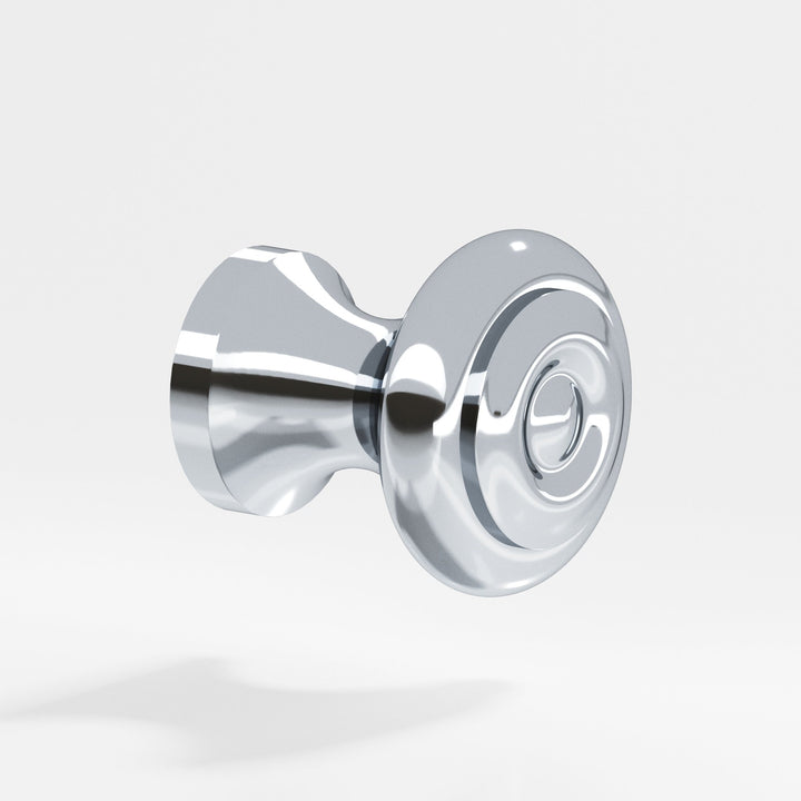 Colonial Bronze 150 Round Cabinet Knob in Polished Chrome