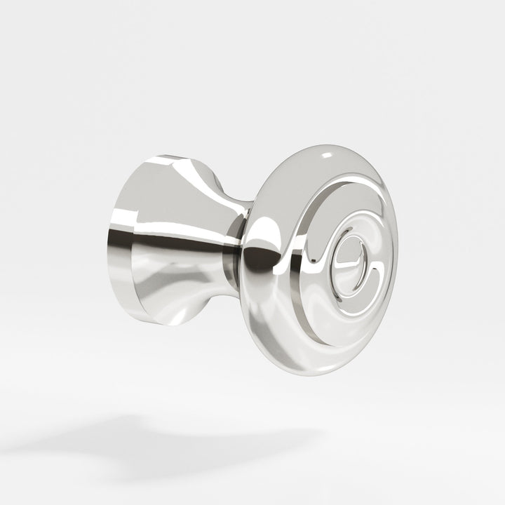 Colonial Bronze 119 Round Cabinet Knob in Polished Nickel
