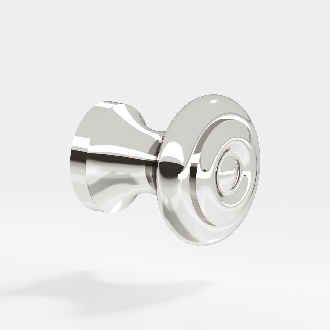 Colonial Bronze 150 Round Cabinet Knob in Polished Nickel