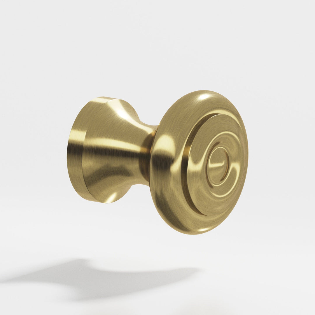 Colonial Bronze 150 Round Cabinet Knob in Antique Brass