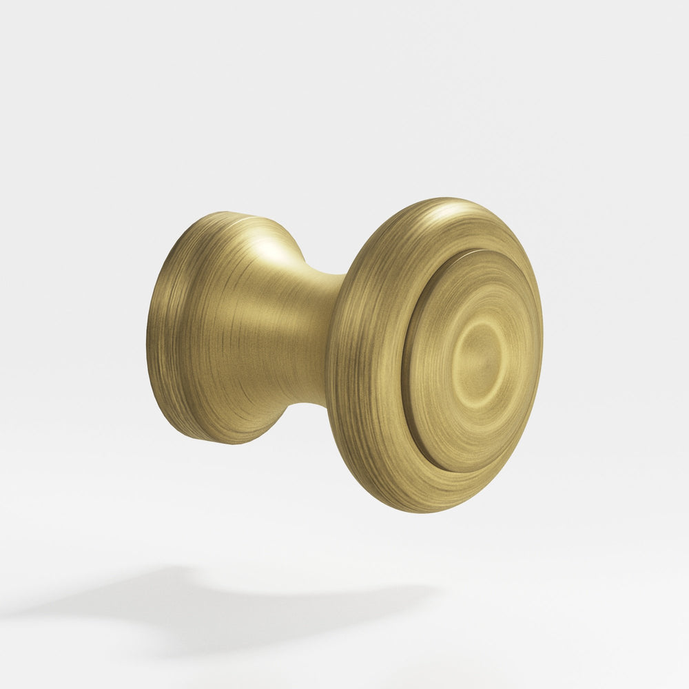Colonial Bronze 150 Round Cabinet Knob in Matte Antique Satin Brass