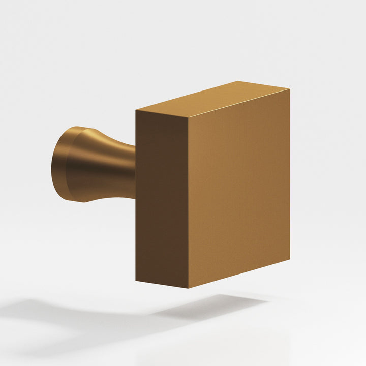 Colonial Bronze 120 Square Cabinet Knob with flared post in Matte Light Statuary Bronze