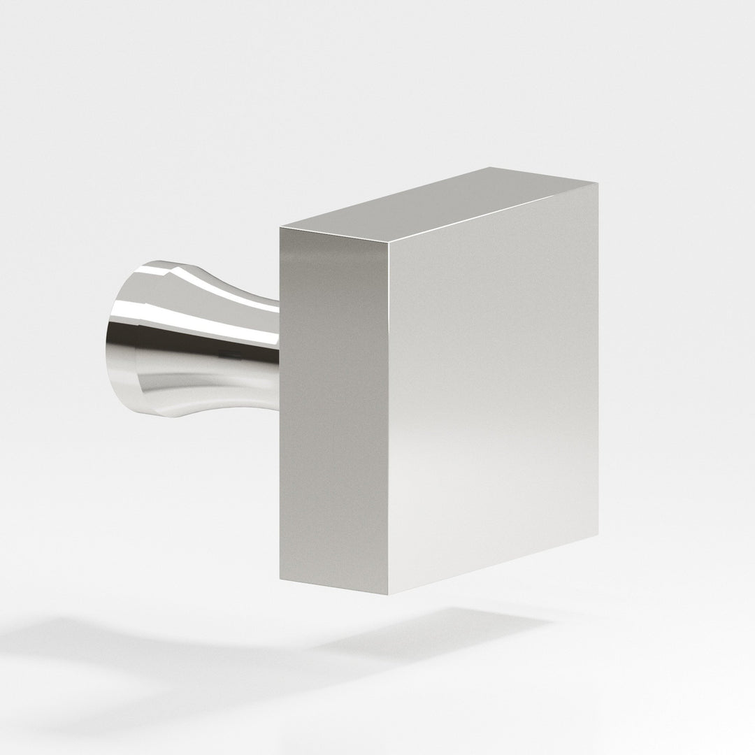 Colonial Bronze 122 Square Cabinet Knob with flared post in Polished Nickel