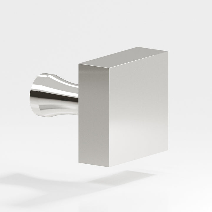 Colonial Bronze 122 Square Cabinet Knob with flared post in Polished Nickel