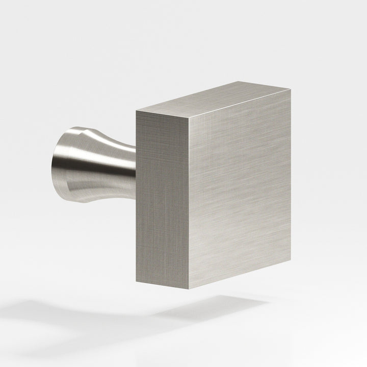 Colonial Bronze 122 Square Cabinet Knob with flared post in Satin Nickel