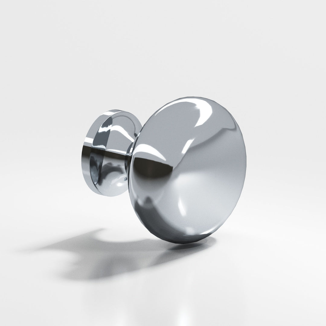 Colonial Bronze 190 Round Cabinet Knob in Polished Chrome