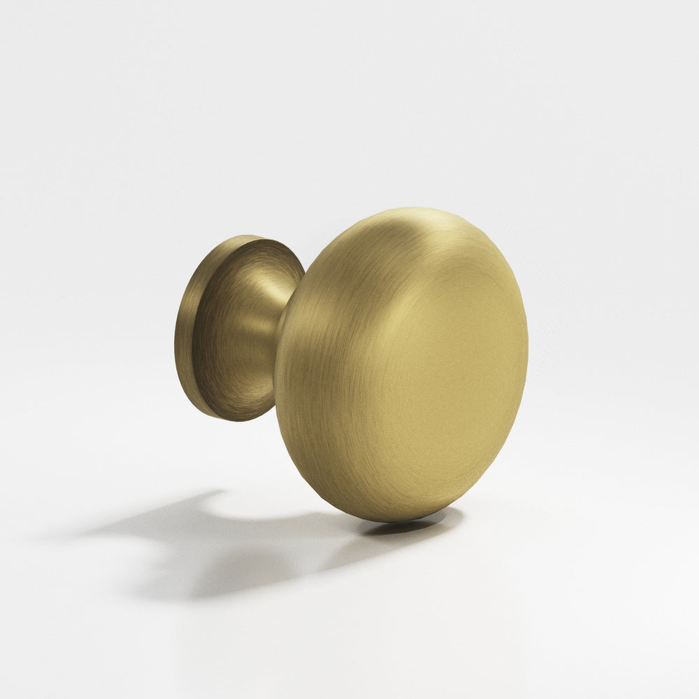 Colonial Bronze 193 Round Cabinet Knob in Matte Antique Satin Brass