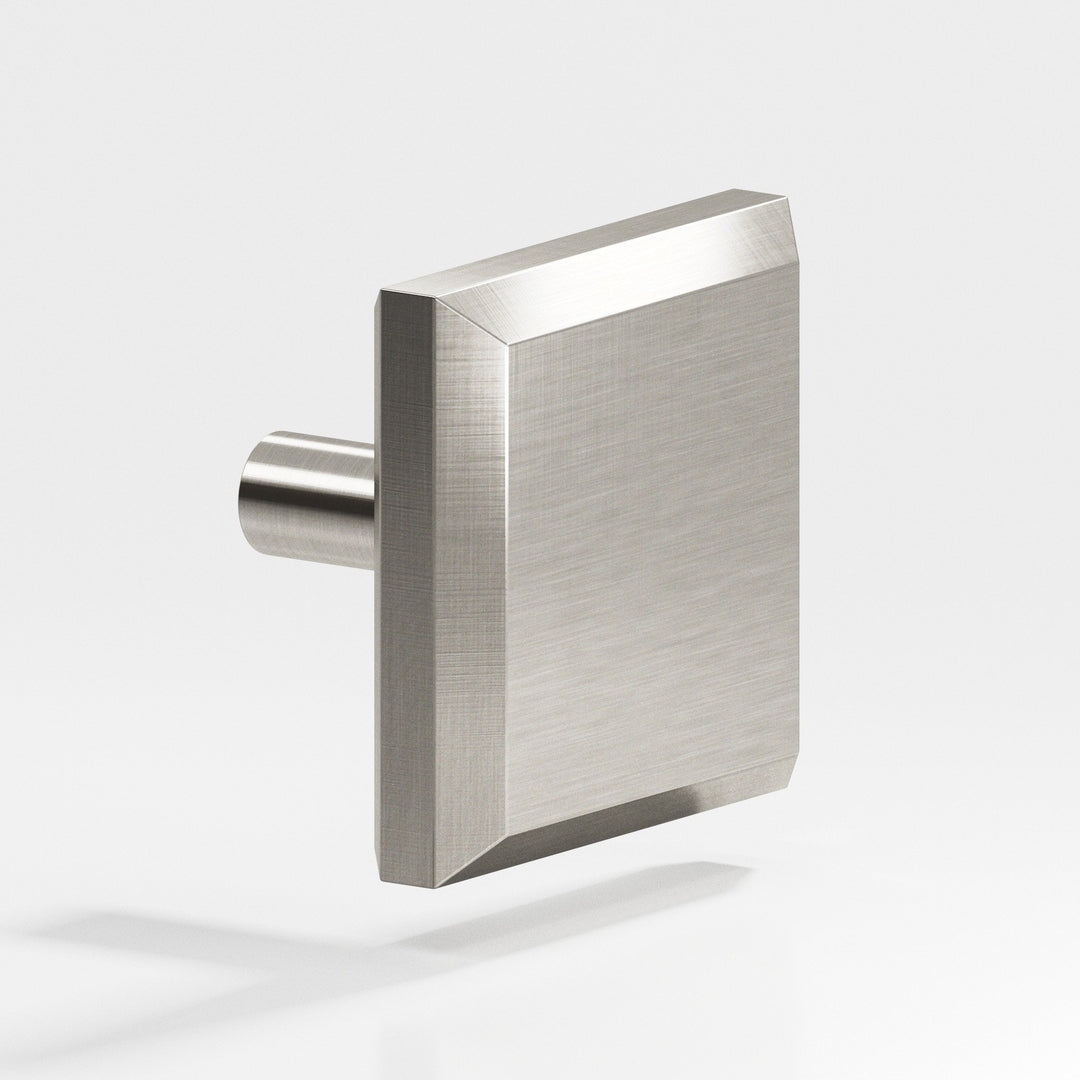 Colonial Bronze 126 Square beveled Cabinet Knob with straight post in Satin Nickel