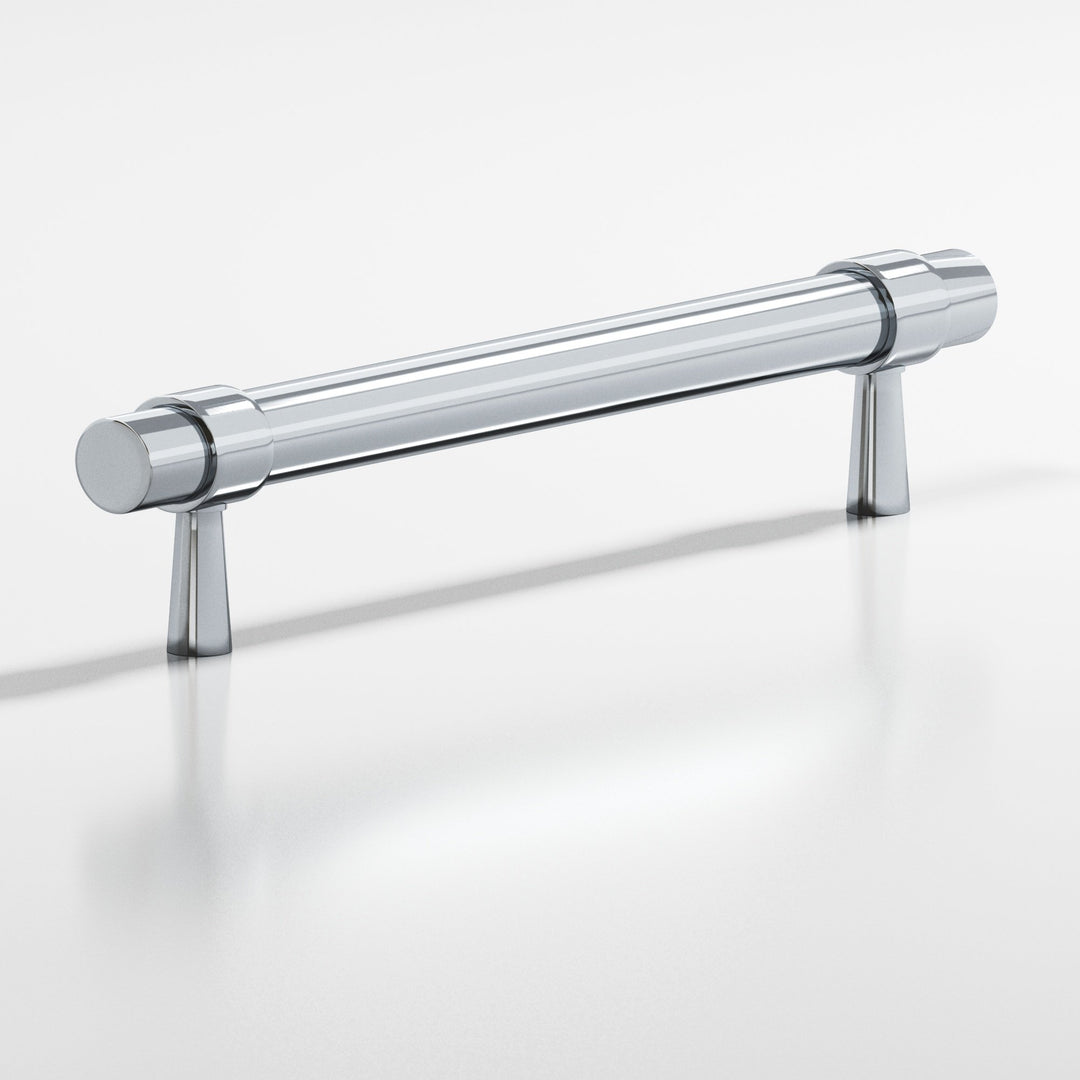 Colonial Bronze 1302 Round collared Cabinet Pull with tapered posts in Polished Chrome