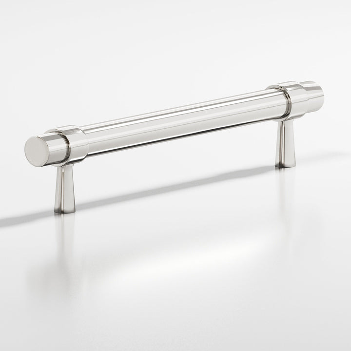 Colonial Bronze 1302 Round collared Cabinet Pull with tapered posts in Polished Nickel