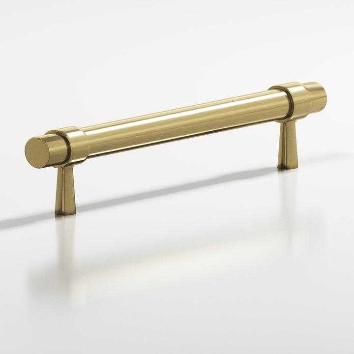 Colonial Bronze 1302 Round collared Cabinet Pull with tapered posts in Antique Brass