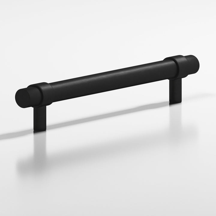 Colonial Bronze 1310 Round collared Appliance Pull with straight posts in Matte Satin Black