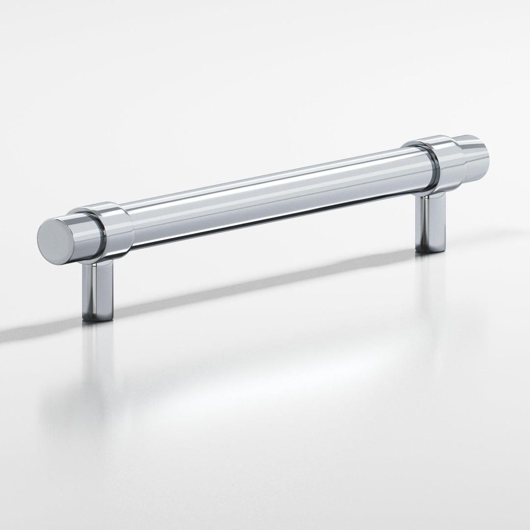 Colonial Bronze 1307 Round collared Cabinet Pull with straight posts in Polished Chrome