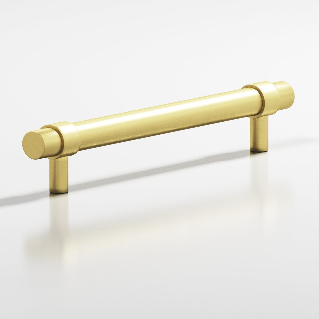 Colonial Bronze 1310 Round collared Appliance Pull with straight posts in Matte Satin Brass