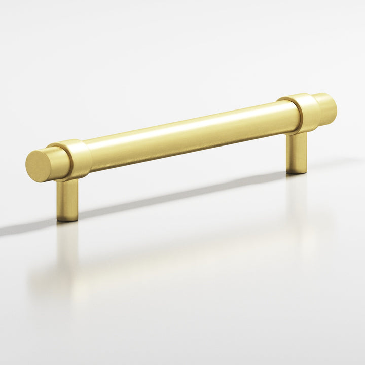 Colonial Bronze 1310 Round collared Appliance Pull with straight posts in Matte Satin Brass