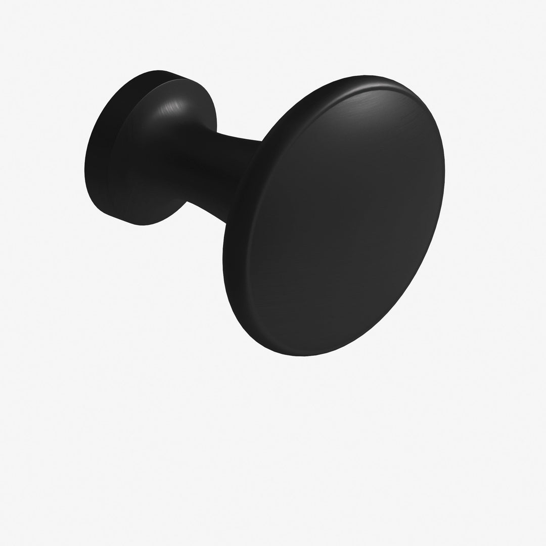 Colonial Bronze 140 Round Cabinet Knob in Matte Satin Black