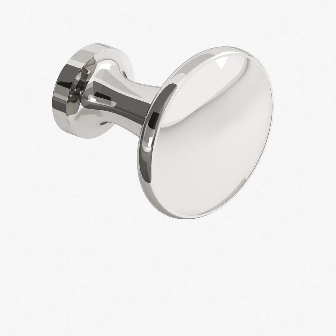 Colonial Bronze 140 Round Cabinet Knob in Polished Nickel