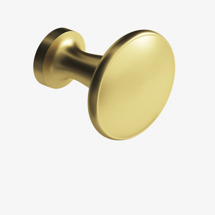 Colonial Bronze 137 Round Cabinet Knob in Matte Satin Brass