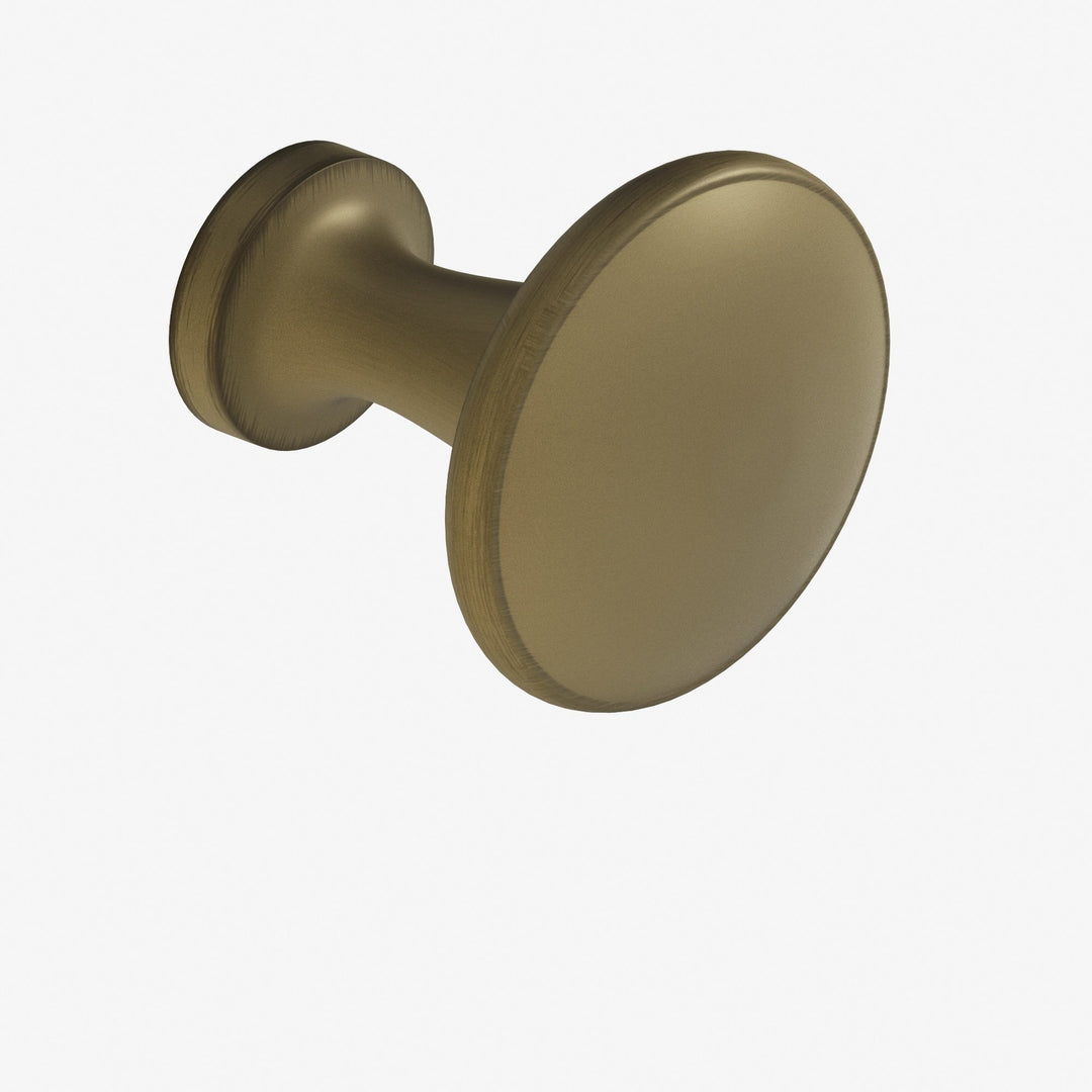 Colonial Bronze 137 Round Cabinet Knob in Matte Antique Satin Brass