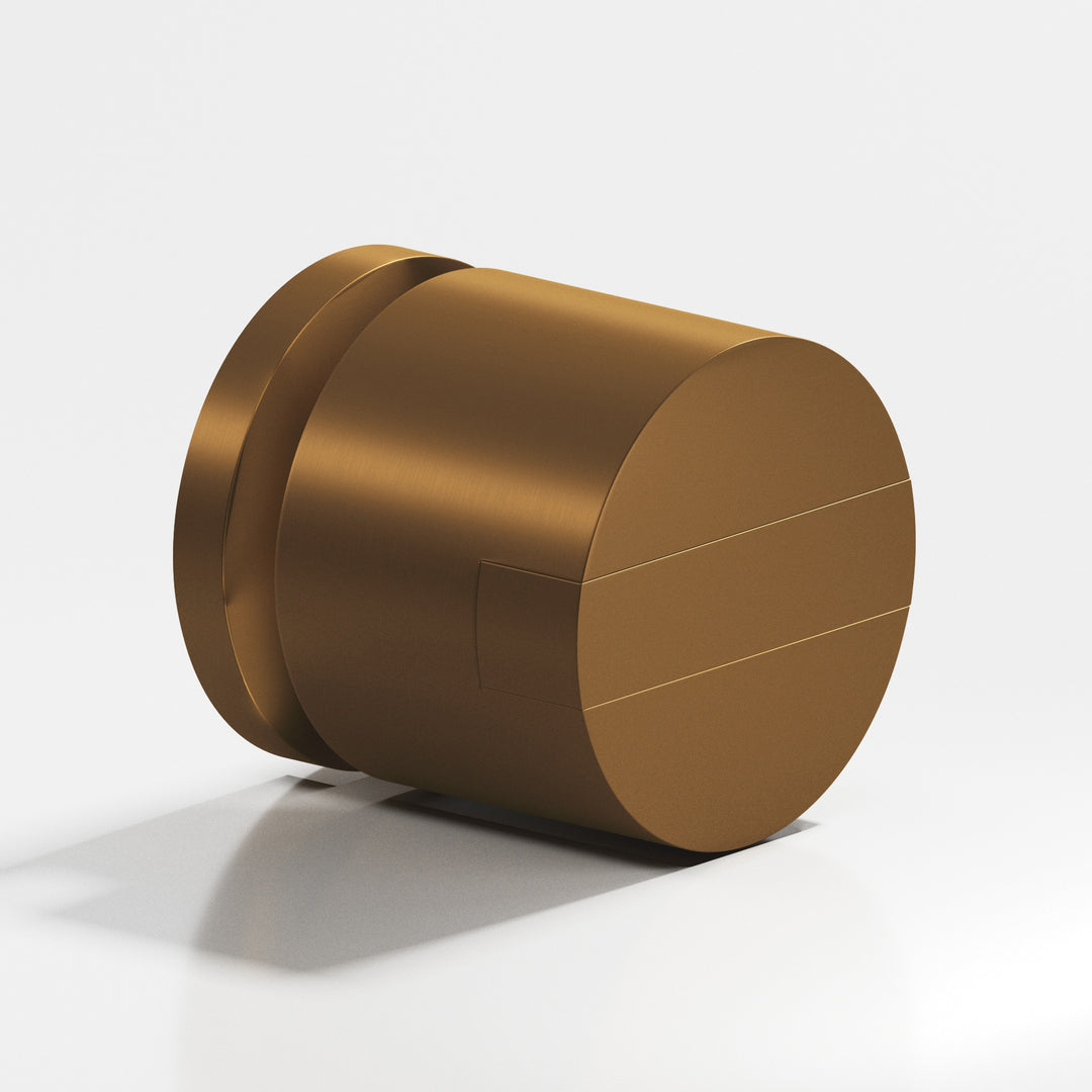 Colonial Bronze 1386 Round grooved and striped Cabinet Knob in Matte Light Statuary Bronze