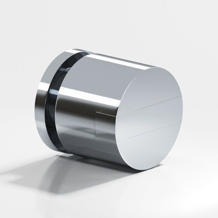 Colonial Bronze 1386 Round grooved and striped Cabinet Knob in Polished Chrome