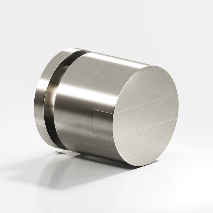 Colonial Bronze 1386 Round grooved and striped Cabinet Knob in Satin Nickel