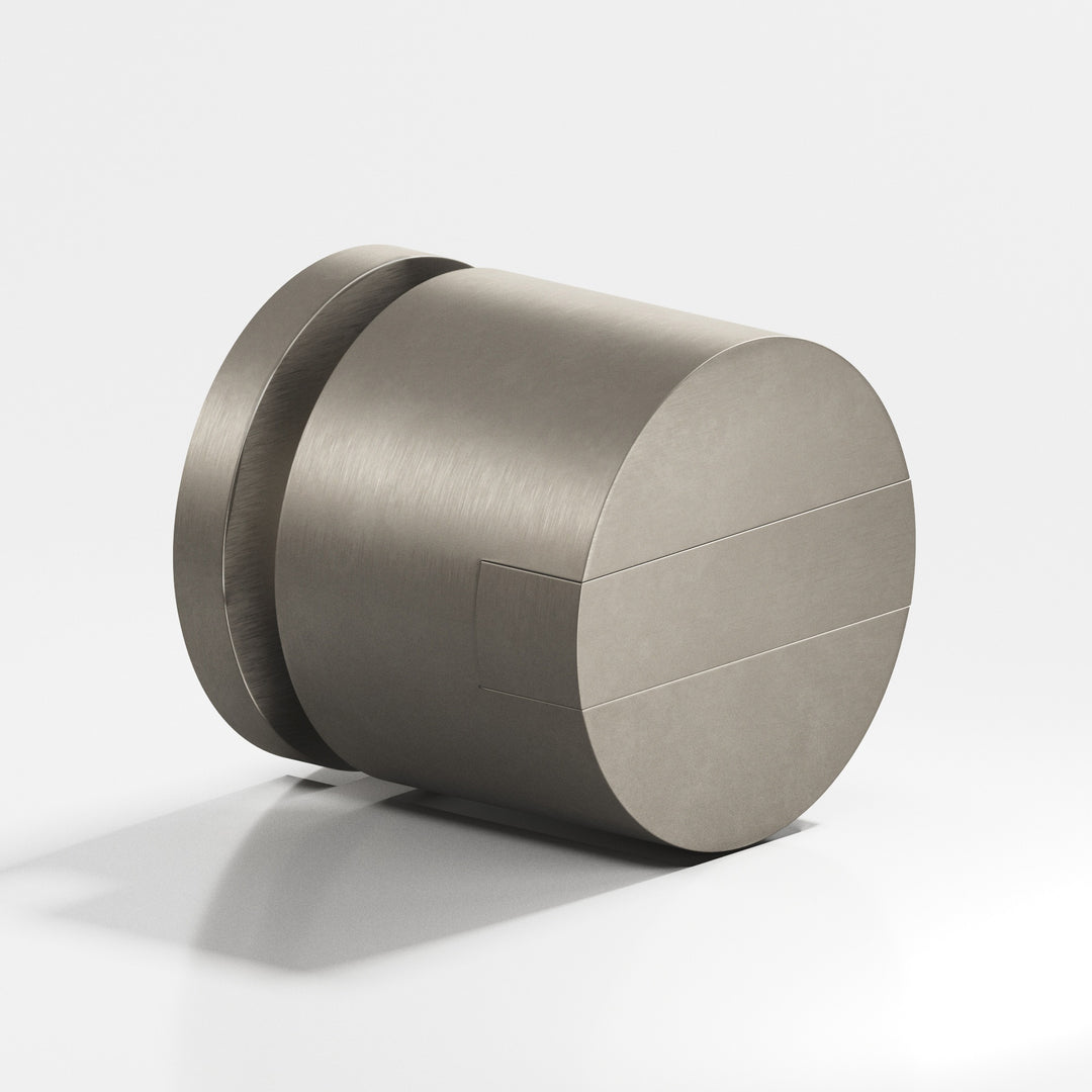 Colonial Bronze 1387 Round grooved and striped Cabinet Knob in Matte Pewter