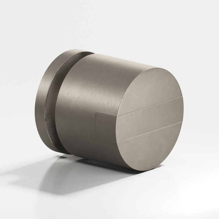 Colonial Bronze 1387 Round grooved and striped Cabinet Knob in Matte Pewter