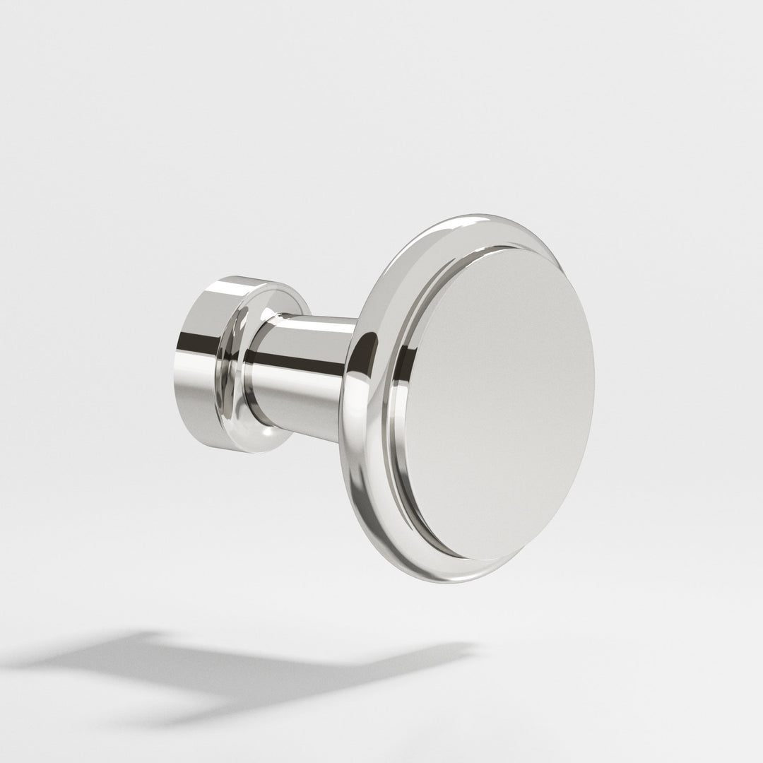 Colonial Bronze 138 Round Cabinet Knob in Polished Nickel