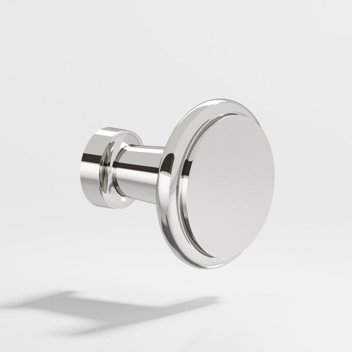 Colonial Bronze 138 Round Cabinet Knob in Polished Nickel