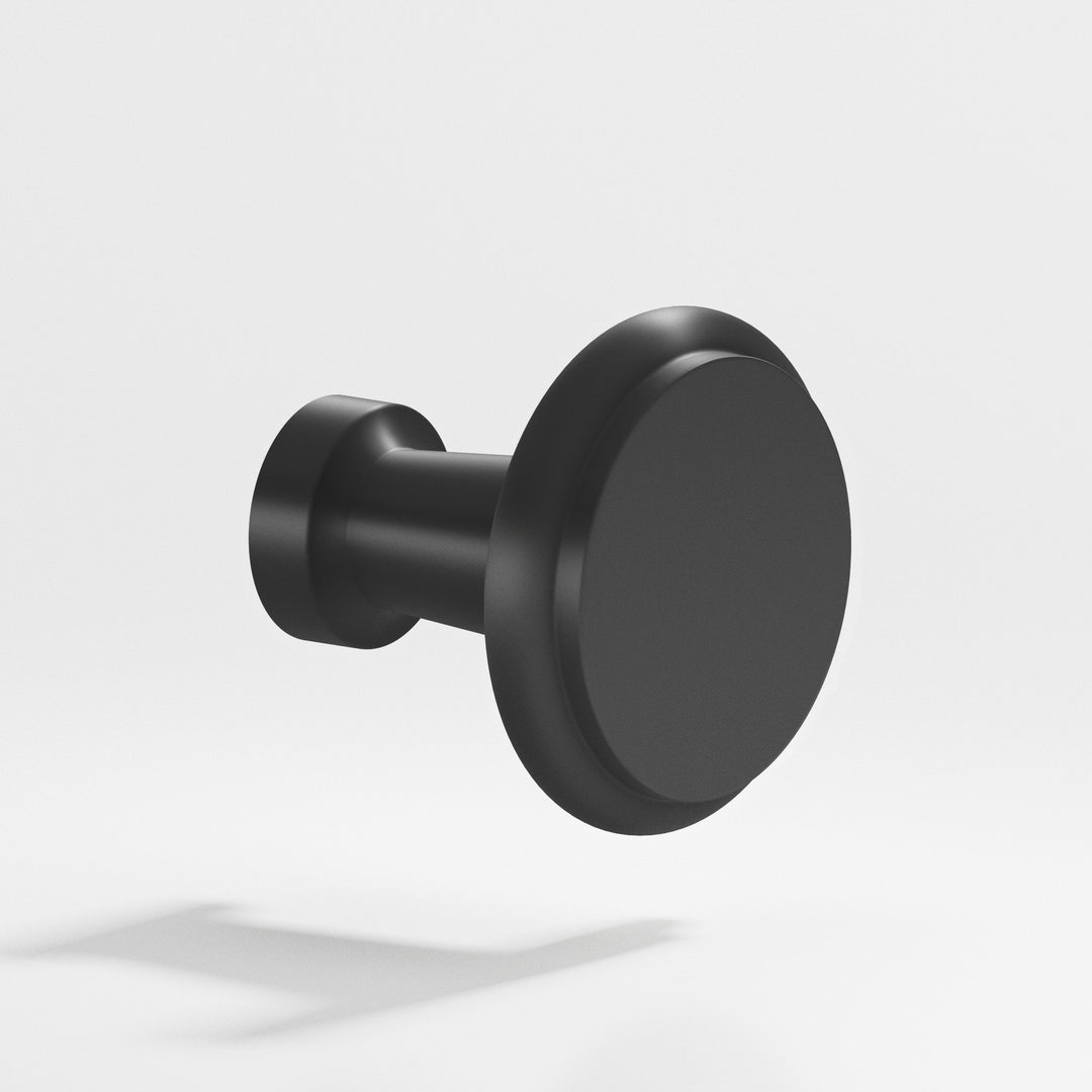 Colonial Bronze 138 Round Cabinet Knob in Matte Graphite